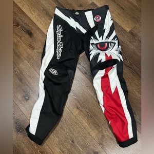 Troy Lee Designs GP racing cyclops motor pants size 30 adult black white red